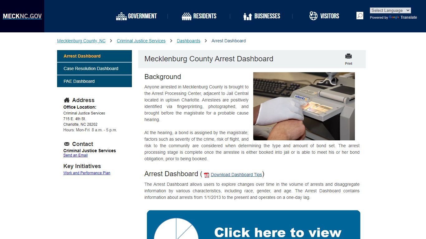 Mecklenburg County Arrest Dashboard - mecknc.gov
